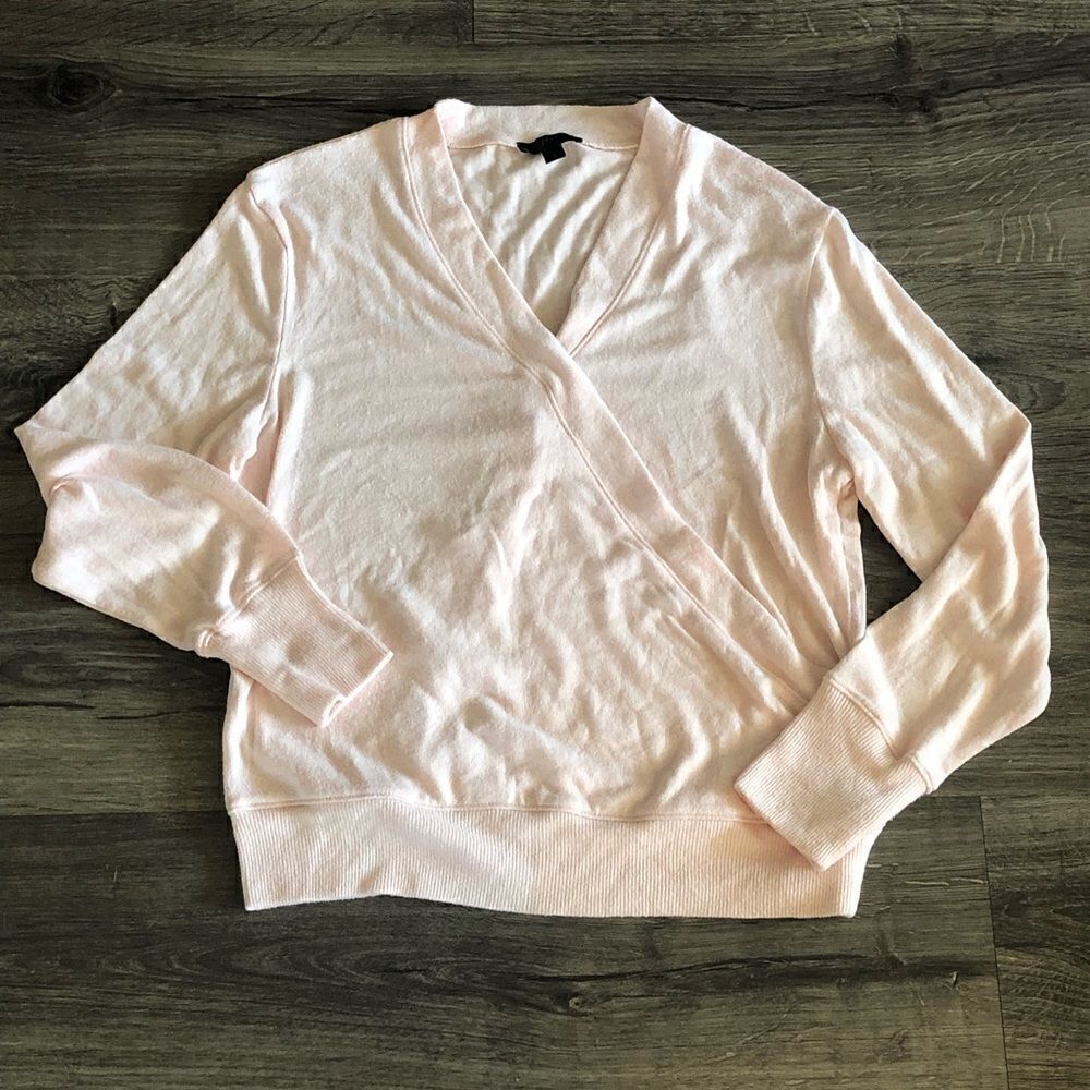 𝅺J. Crew lightweight faux wrap surplice sweater size S